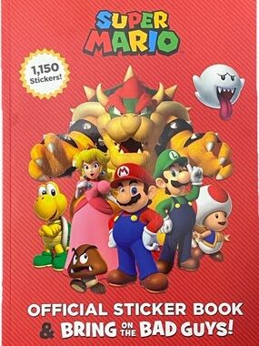 Super Mario Official Sticker Book & Bring On The Bad Guys NEW